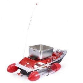 MINI RC WIRELESS 200M FISHING LURE BAIT BOAT FOR FINDING FISH (RED)