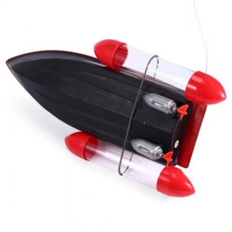 MINI RC WIRELESS 200M FISHING LURE BAIT BOAT FOR FINDING FISH (RED)