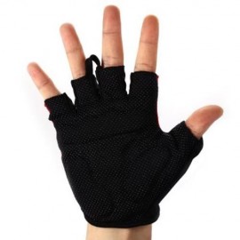 2PCS COMFORTABLE L SIZE BICYCLE BIKE SILICONE HALF FINGER GLOVES CYCLING GLOVES (BLUE)