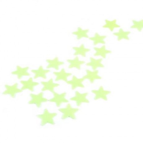 100PCS PENTAGRAM SHAPED LUMINOUS DECORATIVE WALL STICKER (NEON GREEN)