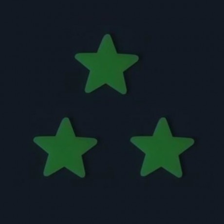 100PCS PENTAGRAM SHAPED LUMINOUS DECORATIVE WALL STICKER (NEON GREEN)