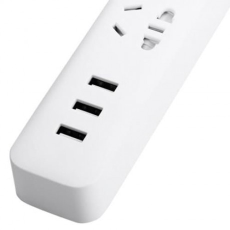 ORIGINAL XIAOMI 3 USB CHARGING PORTS MINI POWER STRIP WITH 3 SOCKETS STANDARD PLUG (WHITE)