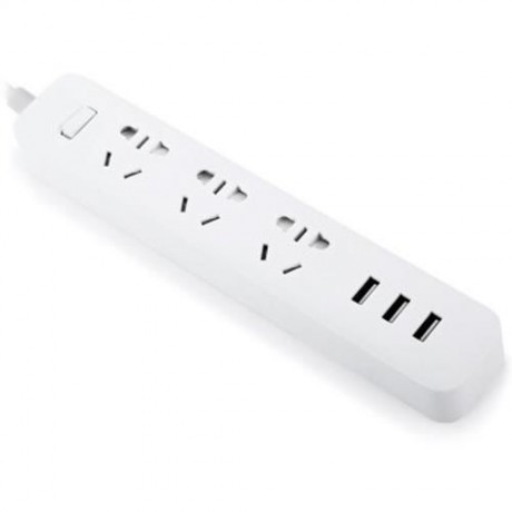 ORIGINAL XIAOMI 3 USB CHARGING PORTS MINI POWER STRIP WITH 3 SOCKETS STANDARD PLUG (WHITE)