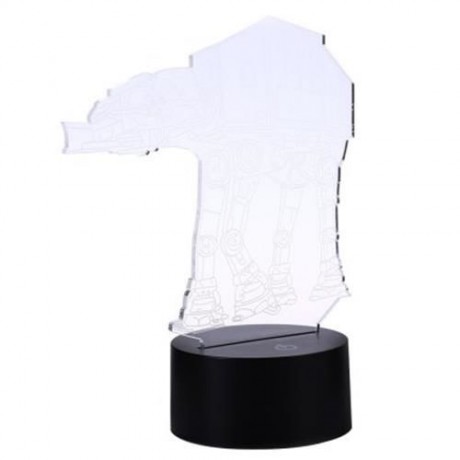 USB 3D OPTICAL ILLUSION MILLENNIUM IMPERIAL WALKER AT-AT LAMP MOOD LIGHT (TRANSPARENT)