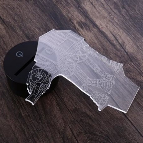 USB 3D OPTICAL ILLUSION MILLENNIUM IMPERIAL WALKER AT-AT LAMP MOOD LIGHT (TRANSPARENT)