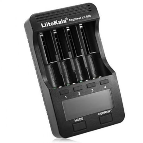 LIITOKALA LII - 500 MULTIFUNCTIONAL BATTERY CHARGER WITH 4 CHANNEL LCD DISPLAY (BLACK)