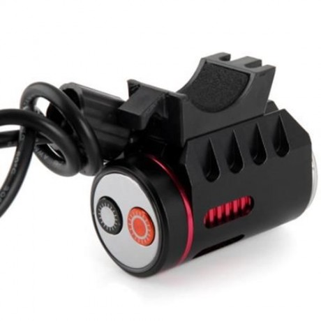 DARK KNIGHT K2F 2 X CREE XML-T6 LED BIKE HEADLIGHT BICYCLE LIGHT - 2400LM 7000K (RED)