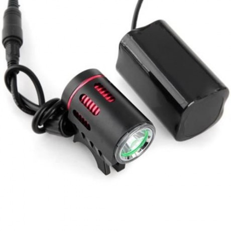 DARK KNIGHT K2F 2 X CREE XML-T6 LED BIKE HEADLIGHT BICYCLE LIGHT - 2400LM 7000K (RED)