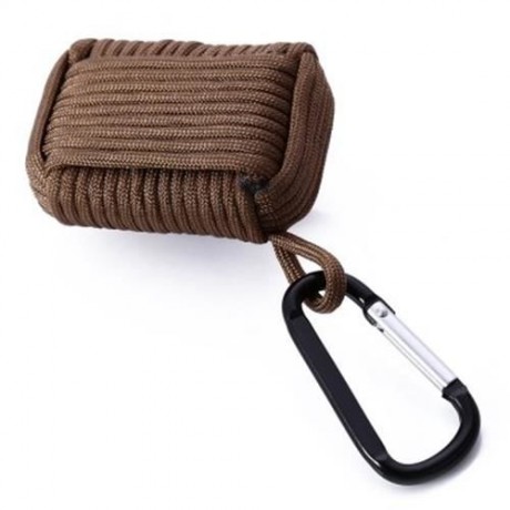 OUTDOOR PARACORD GRENADE SURVIVAL FISHING KIT KEY CHAIN WITH 8 TOOLS FIRE STARTER EYE KNIF