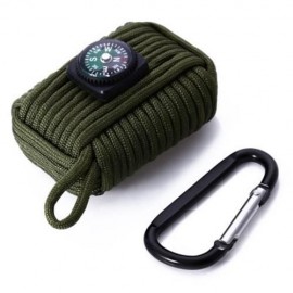 OUTDOOR PARACORD GRENADE SURVIVAL FISHING KIT KEY CHAIN WITH 8 TOOLS FIRE STARTER EYE KNIF