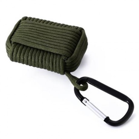OUTDOOR PARACORD GRENADE SURVIVAL FISHING KIT KEY CHAIN WITH 8 TOOLS FIRE STARTER EYE KNIF