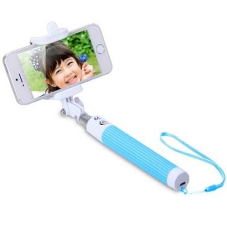 BLUETOOTH V3.0 REMOTE CONTROL SELF TIMER CAMERA MONOPOD WITH CLIP STAND (BLUE)