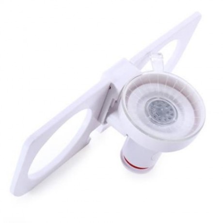 3207 - 1 DOUBLE PLASTIC CUP WITH REMOVABLE SQUARE SUCKER BATHROOM ACCESSARIES (WHITE)