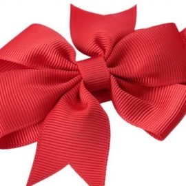TRENDY PURE COLOR BOWKNOT STRETCHY BABIES HAIRBAND (RED)
