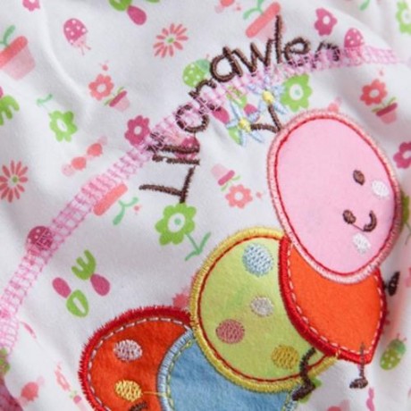 CUTE COTTON WASHABLE BREATHABLE STRETCHY PRINTED BABIES DIAPER PANTS (CATERPILLAR)