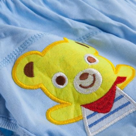 CUTE COTTON WASHABLE ELASTIC PRINTED BABIES DIAPER PANTS (LITTLE BEAR)