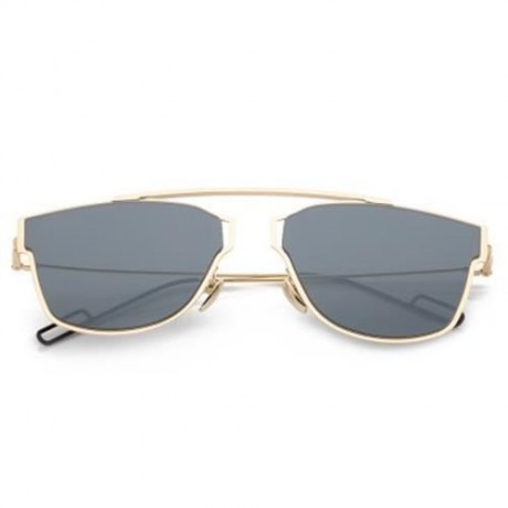 FASHION COATING MIRROR FLAT PANEL LENS DESIGN SUNGLASSES WITH METAL FRAME (#2)