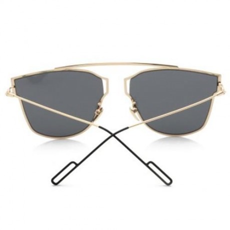 FASHION COATING MIRROR FLAT PANEL LENS DESIGN SUNGLASSES WITH METAL FRAME (#2)