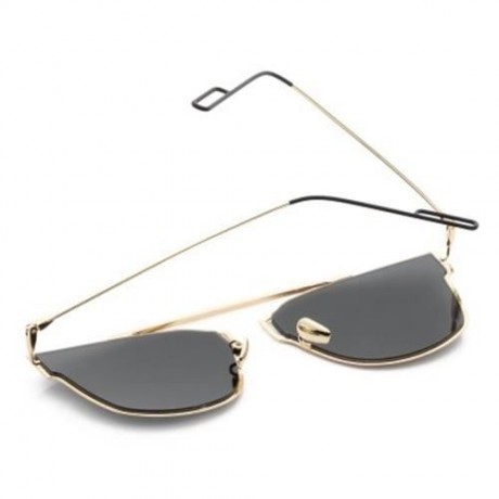 FASHION COATING MIRROR FLAT PANEL LENS DESIGN SUNGLASSES WITH METAL FRAME (#2)