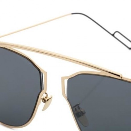 FASHION COATING MIRROR FLAT PANEL LENS DESIGN SUNGLASSES WITH METAL FRAME (#2)