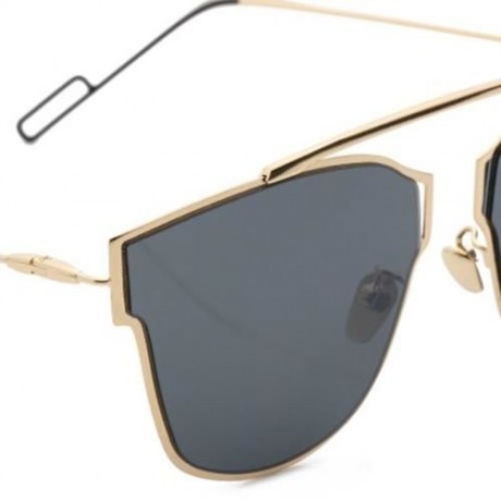 FASHION COATING MIRROR FLAT PANEL LENS DESIGN SUNGLASSES WITH METAL FRAME (#2)