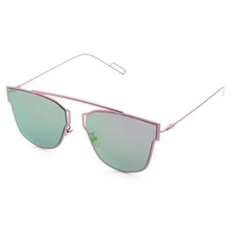 FASHION COATING MIRROR FLAT PANEL LENS DESIGN SUNGLASSES WITH METAL FRAME (#1)