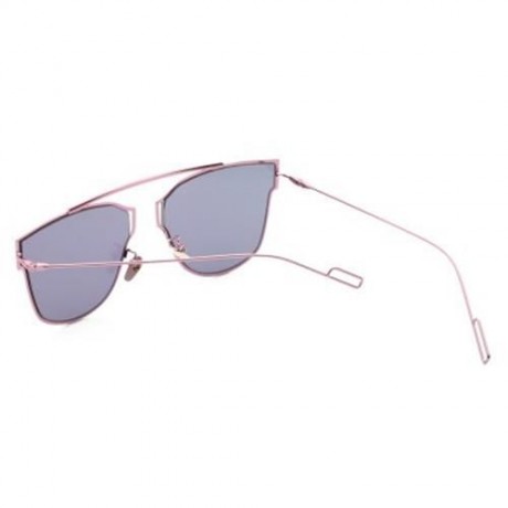 FASHION COATING MIRROR FLAT PANEL LENS DESIGN SUNGLASSES WITH METAL FRAME (#1)