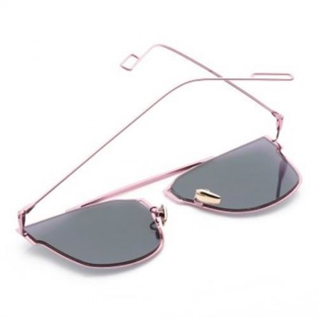 FASHION COATING MIRROR FLAT PANEL LENS DESIGN SUNGLASSES WITH METAL FRAME (#1)