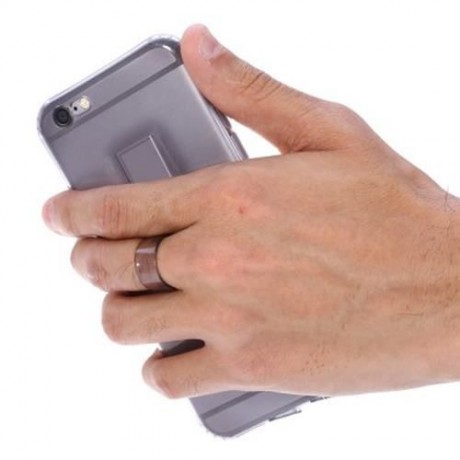 1 PIECE HOCO 5.5 INCH SOFT TRANSPARENT TPU PHONE COVE RING BUCKET CASE FOR IPHONE 6 PLUS /