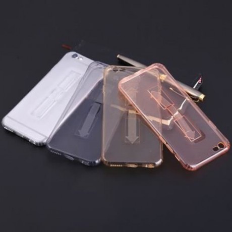 1 PIECE HOCO 4.7 INCH SOFT TRANSPARENT TPU PHONE COVE RING BUCKET CASE FOR IPHONE 6 / 6S (