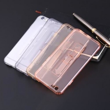 1 PIECE HOCO 4.7 INCH SOFT TRANSPARENT TPU PHONE COVE RING BUCKET CASE FOR IPHONE 6 / 6S (