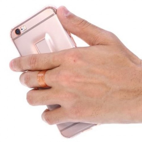 1 PIECE HOCO 4.7 INCH SOFT TRANSPARENT TPU PHONE COVE RING BUCKET CASE FOR IPHONE 6 / 6S (
