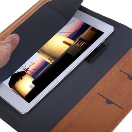 HOCO 13 INCH UNIVERSAL LEATHER PAD PROTECTIVE PUNCH BAG COVER WITH HOLDER FOR IPAD PRO / A
