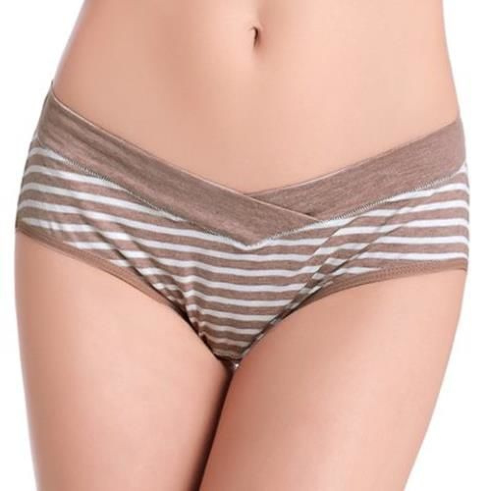 COTTON PURE COLOR BREATHABLE U-SHAPE LOW WAIST BRIEFS FOR PREGNANT WOMEN (#9)
