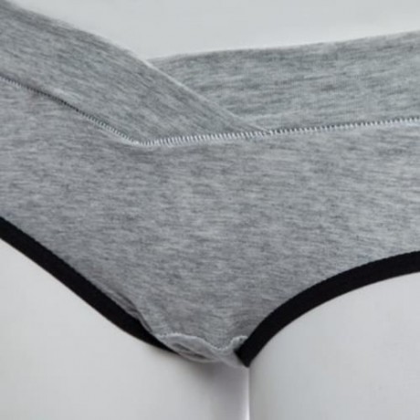 COTTON PURE COLOR BREATHABLE U-SHAPE LOW WAIST BRIEFS FOR PREGNANT WOMEN (#6)