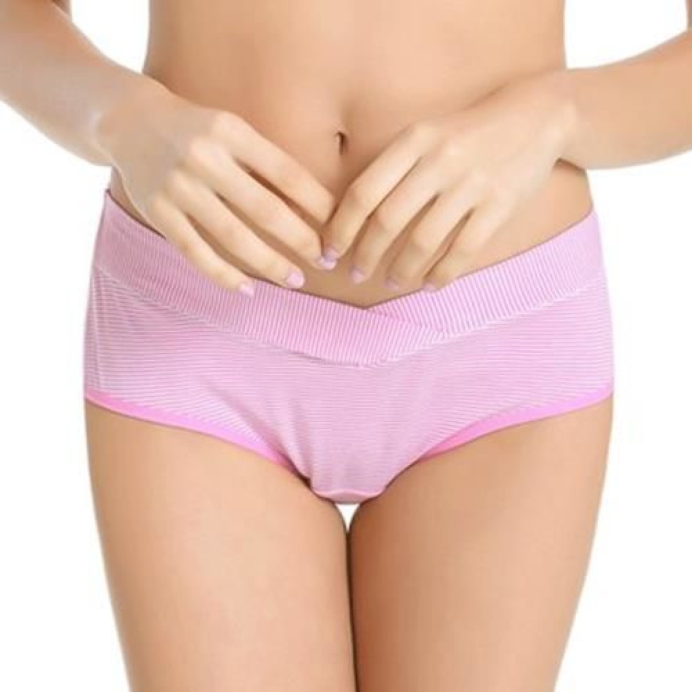 COTTON PURE COLOR BREATHABLE U-SHAPE LOW WAIST BRIEFS FOR PREGNANT WOMEN (#4)