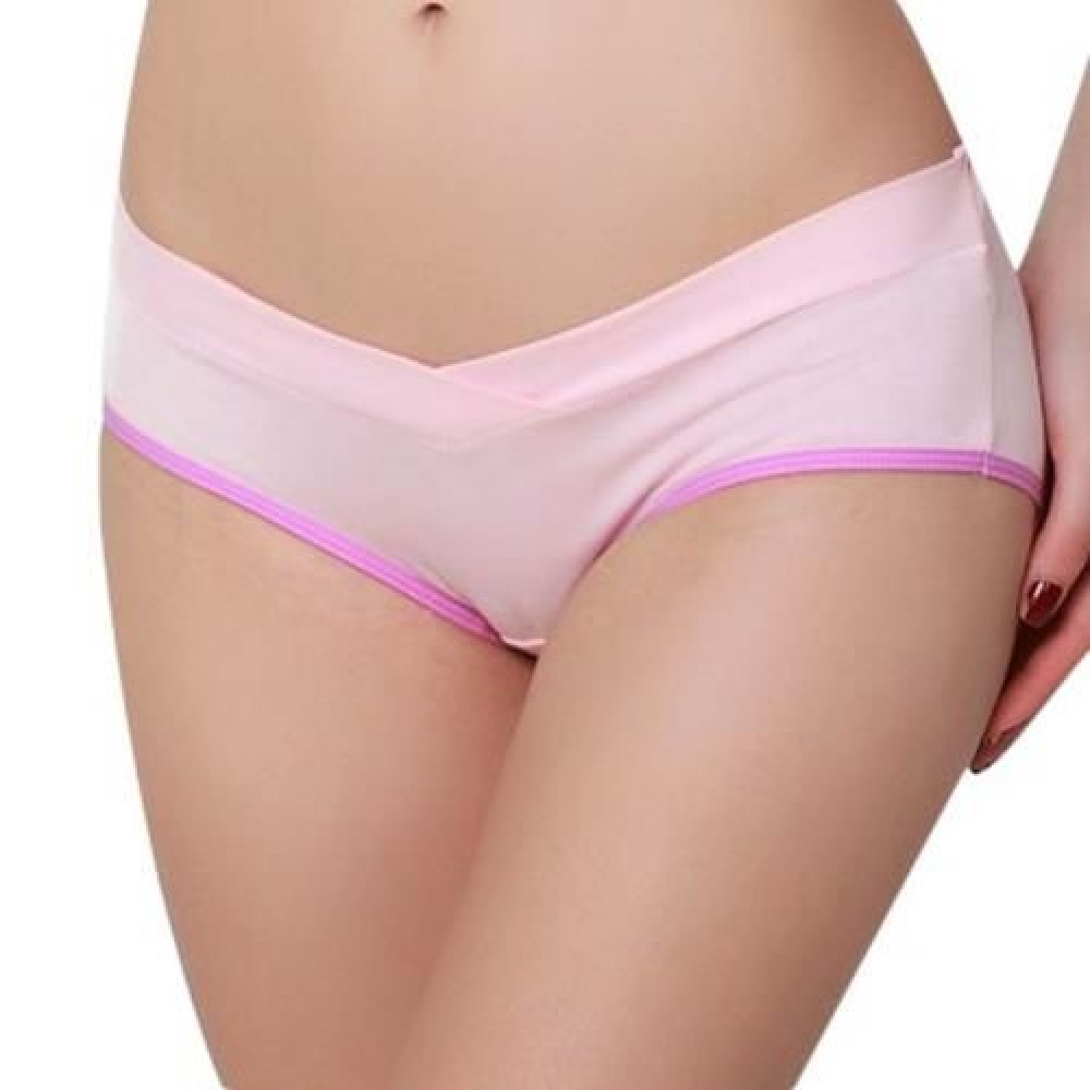 COTTON PURE COLOR BREATHABLE U-SHAPE LOW WAIST BRIEFS FOR PREGNANT WOMEN (#3)