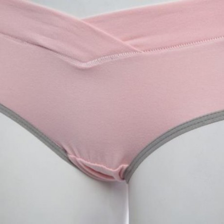 COTTON PURE COLOR BREATHABLE U-SHAPE LOW WAIST BRIEFS FOR PREGNANT WOMEN (#2)
