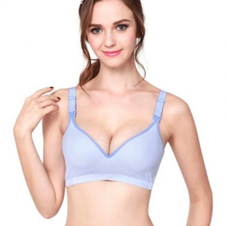 COTTON PURE COLOR BREATHABLE WIRE FREE NURSING BRA FOR PREGNANT WOMEN (#10)