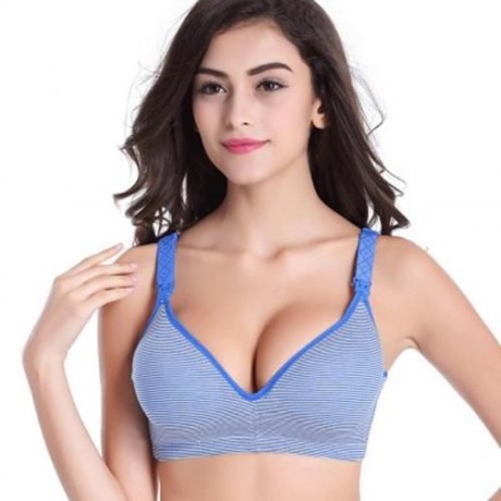 COTTON PURE COLOR BREATHABLE WIRE FREE NURSING BRA FOR PREGNANT WOMEN (#6)