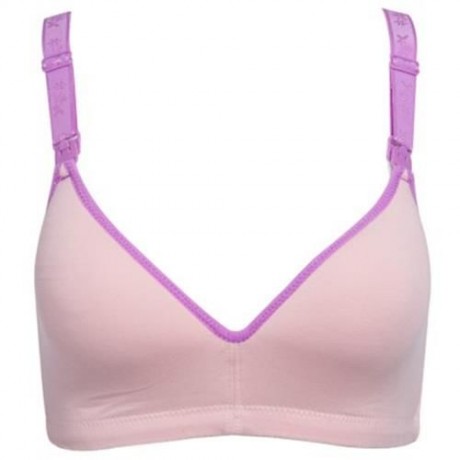 COTTON PURE COLOR BREATHABLE WIRE FREE NURSING BRA FOR PREGNANT WOMEN (#3)