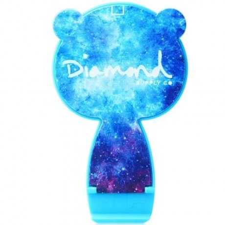 CUTE CARTOON BEAR DESIGN ADJUSTABLE PHONE STAND HOLDER WITH MIRROR - STARRY SKY PATTERN (S