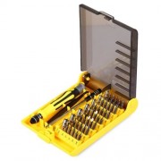 6089A 45 IN 1 INTERCHANGEABLE SCREWDRIVER TOOL SET WITH TWEEZER HARD EXTENSION SHAFT (YELL