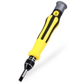 6089A 45 IN 1 INTERCHANGEABLE SCREWDRIVER TOOL SET WITH TWEEZER HARD EXTENSION SHAFT (YELL