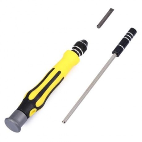 6089A 45 IN 1 INTERCHANGEABLE SCREWDRIVER TOOL SET WITH TWEEZER HARD EXTENSION SHAFT (YELL