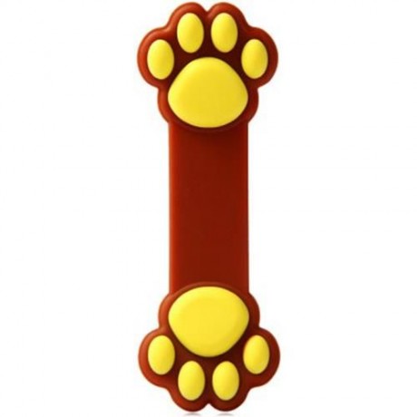 NOVELTY PAW PATTERN SILICONE MATERIAL FLEXIBLE SUCKER STAND HOLDER (BROWN)