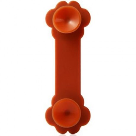 NOVELTY PAW PATTERN SILICONE MATERIAL FLEXIBLE SUCKER STAND HOLDER (BROWN)