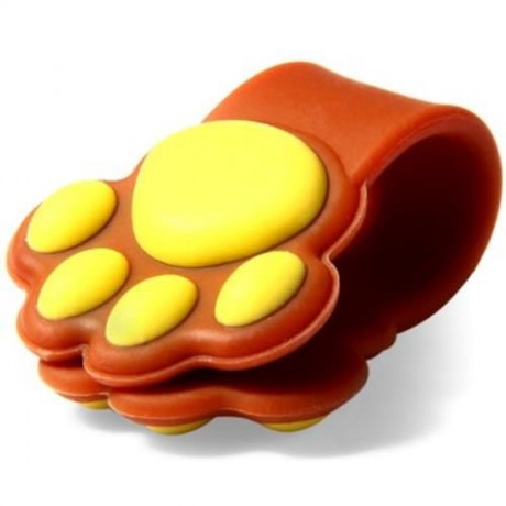 NOVELTY PAW PATTERN SILICONE MATERIAL FLEXIBLE SUCKER STAND HOLDER (BROWN)
