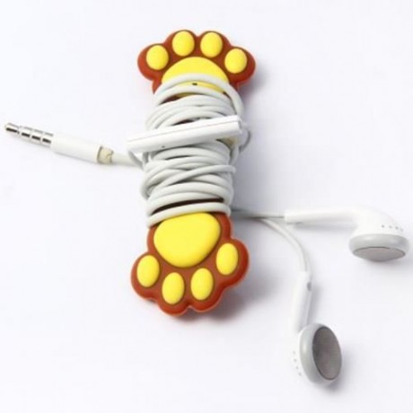 NOVELTY PAW PATTERN SILICONE MATERIAL FLEXIBLE SUCKER STAND HOLDER (BROWN)