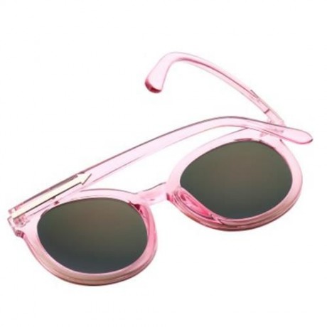 FASHION VINTAGE TRANSPARENT ROUND FRAME COATING WOMEN SUNGLASSES (#4)